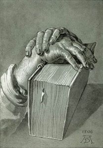 Hand Study with Bible, Albrecht Dürer, 1506